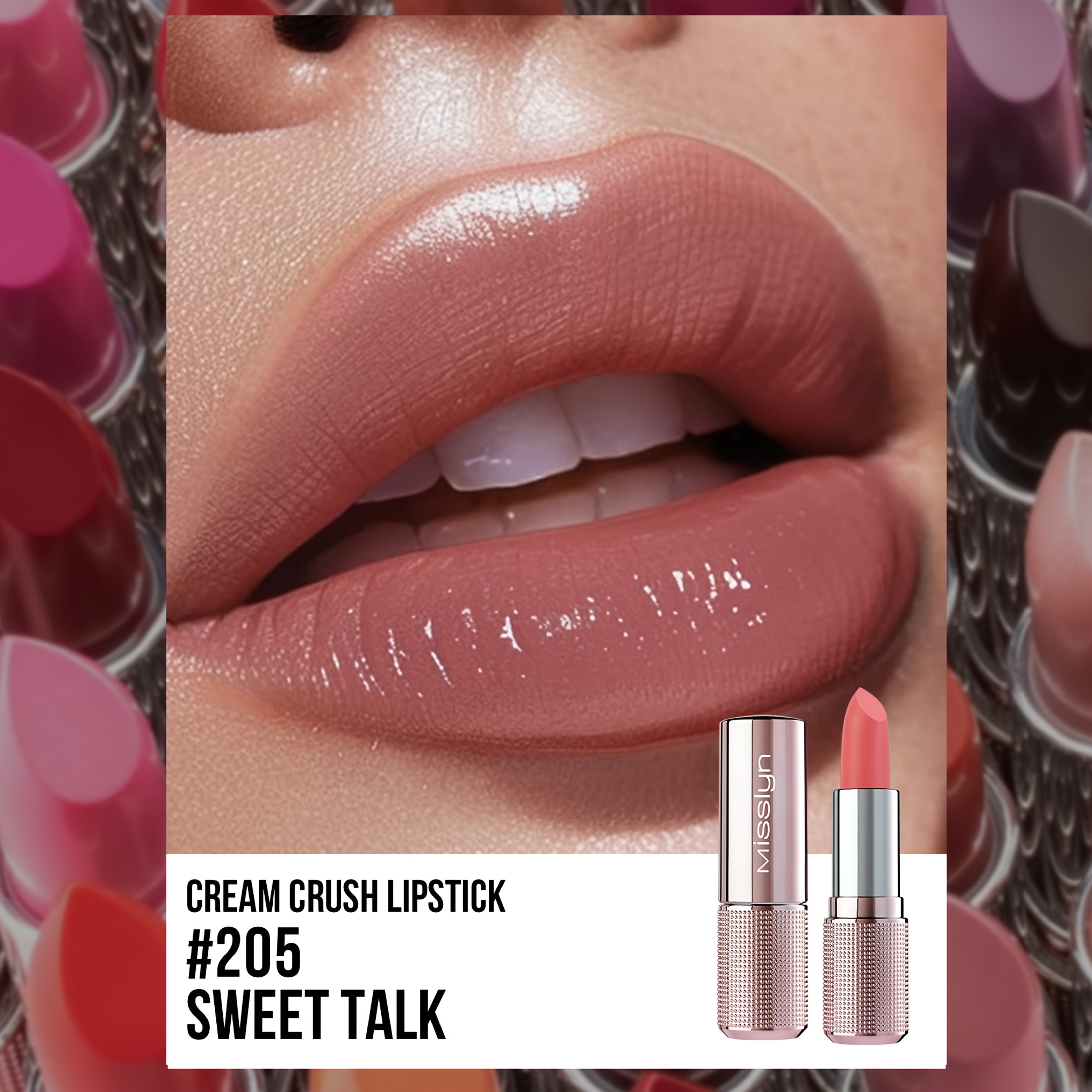 CREAM CRUSH LIPSTICK, Cream Effect, Matte, High Color Rendering, Moisturizing, Stain Resistant, Long-lasting, Portable, Party, Camping, Outdoors, Traveling, Gifts, Daily, Valentine's Day, Mother's Day, Back to School Essentials, Halloween, Christmas