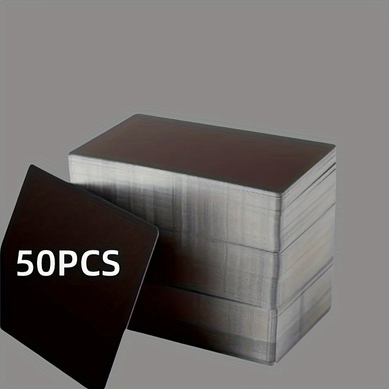 E-shop 50 Stück Schwarze Aluminium Büro Namensschild Gravur Fehlerfindung Material Metall Visitenkarte Laser Markierung Dünne Karte