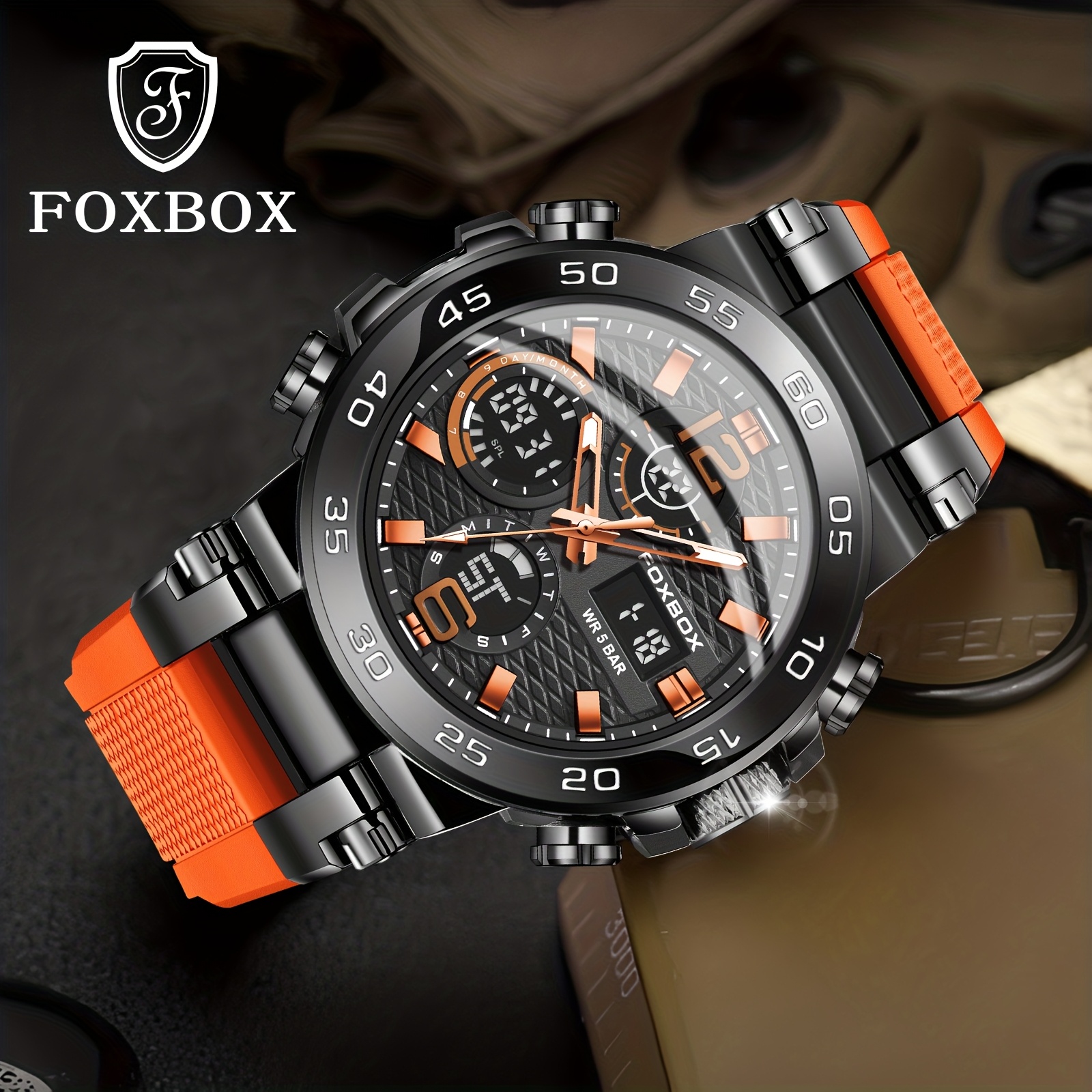 LIGE Men' & Multifunctional Electronic Watch with Dual Display (Digital/Analog),, Stopwatch, Alarm Clock, Date Display, Quartz Movement - Sport Watch Suitable for Swimming, Outdoor, Daily Use -