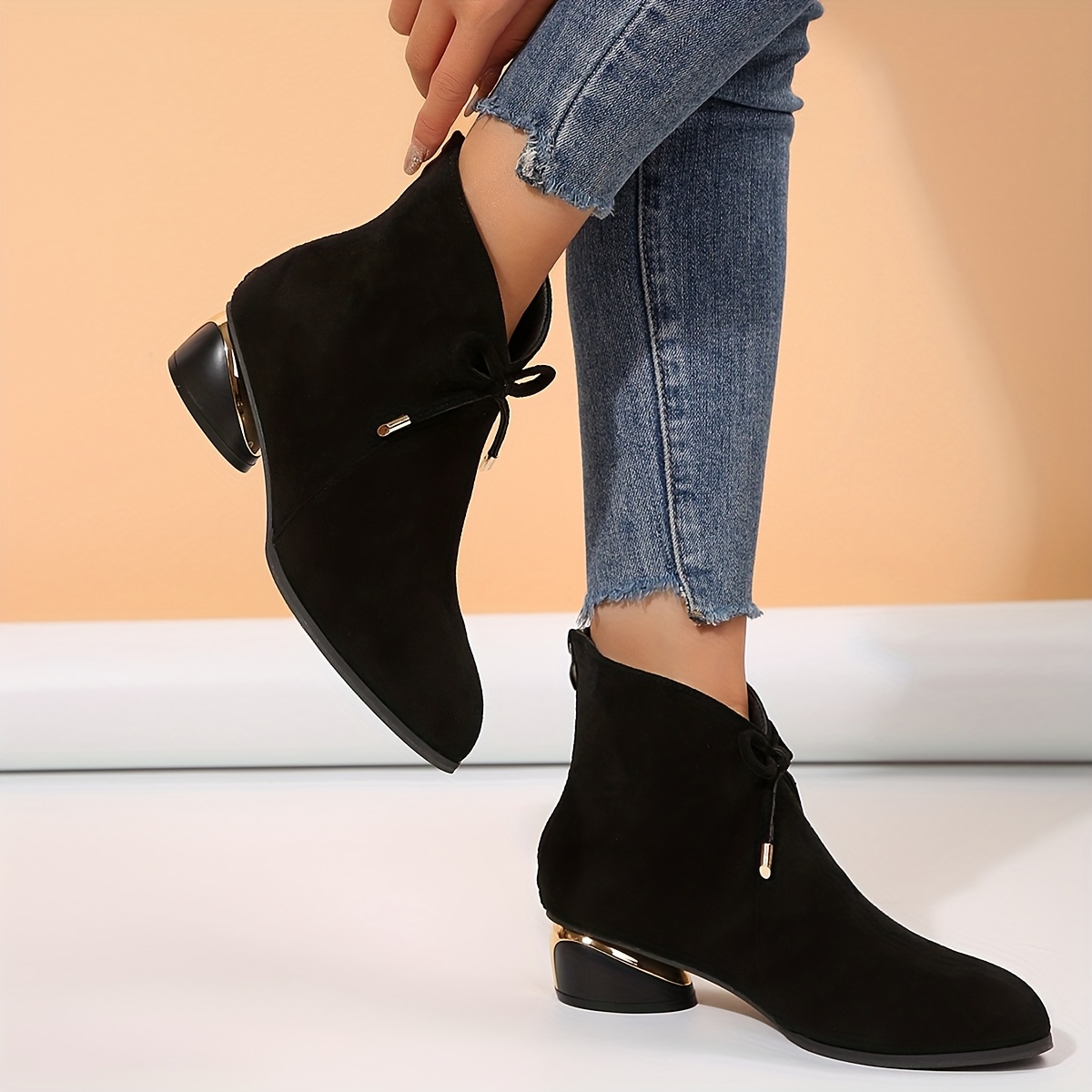 knee length dresses for ladies Comfortable Soft Leather Women's Short Boots 37 / Black