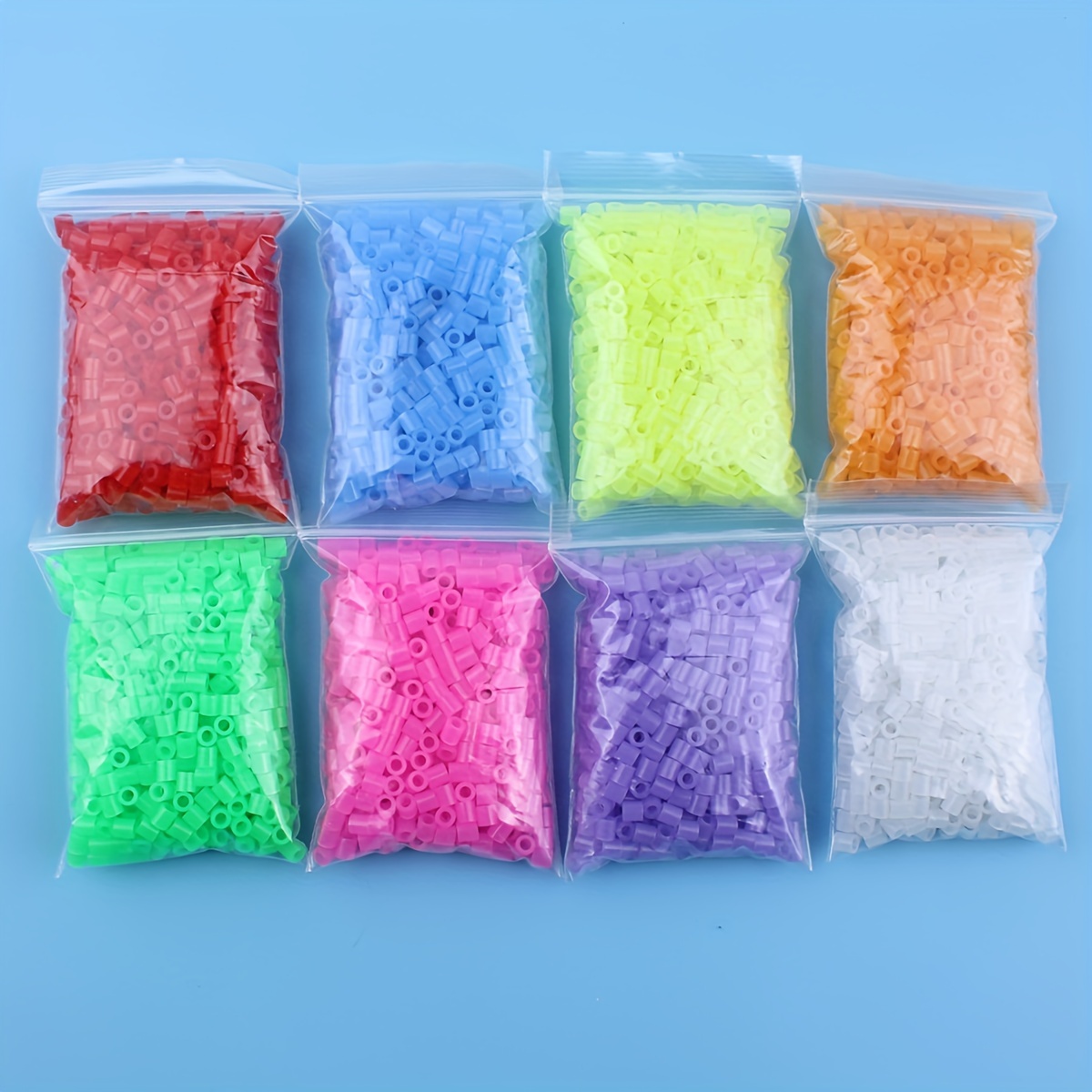E-shop 8 Farben Leuchtende Perlen 500 Stück/Beutel 5 mm Bügelperlen, Nach Sonnenlicht im Dunkeln leuchten, Schmuckherstellung Kunstperlen