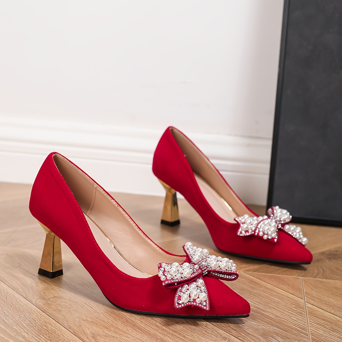 Brautschuhe Pumps Rot Schleife Rote High Heels Mit Schleife Mit Cm