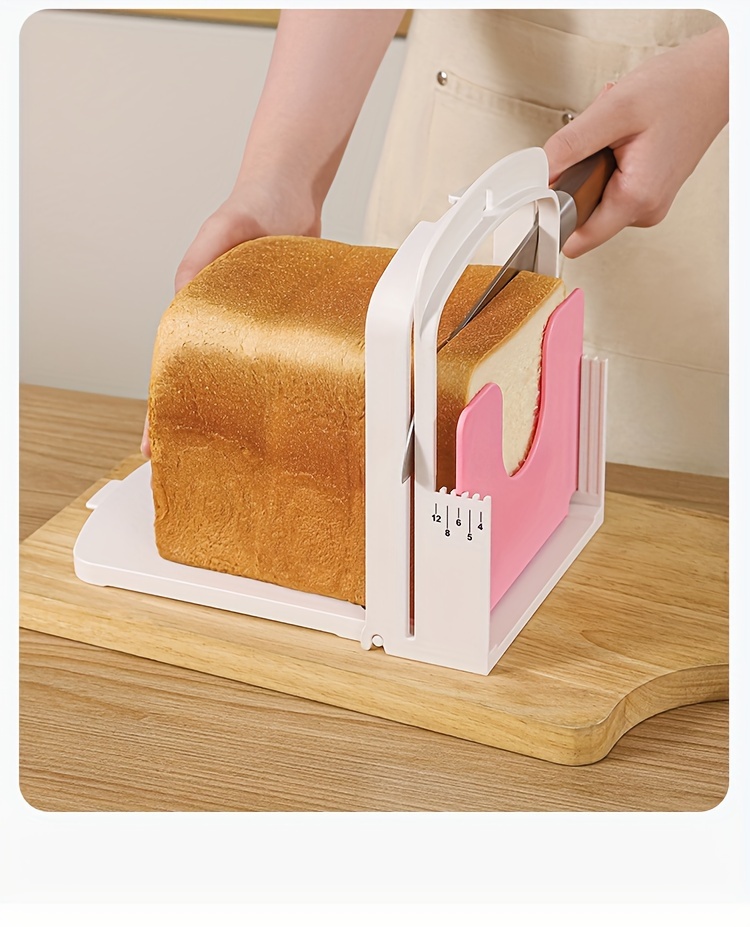 easy   bread cutter semi automatic toast slicer no power needed     use details 2