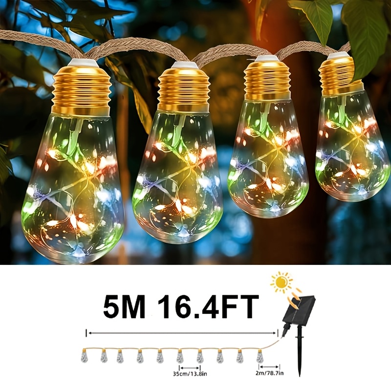 E-shop Solar-Lichterkette mit 8 , schaltet sich nachts automatisch ein tagsüber aus, dekorative Lichterkette geeignet für Zäune, Gärten,
