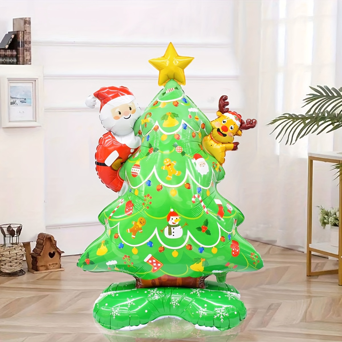 

61-inch Reindeer & Christmas Tree Foil Balloon - Perfect For Holiday Parties, Home Decor & Festive Events Balloon Decorations Party Balloon Decorations