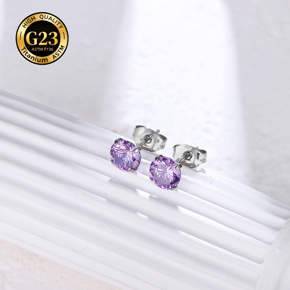 Unisex Simple Titanium Anti-Allergy Stud Earrings for Daily Wear