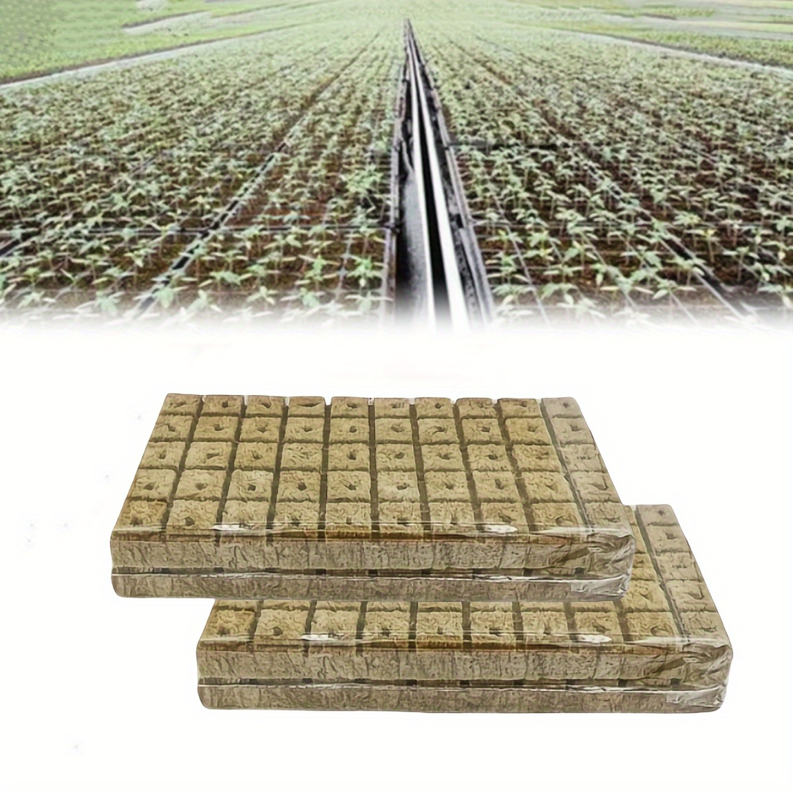 

500pcs/pack, Mini Compression Base Practical Rock Wool Cube Multi-functional Media Block Garden Hydroponic Soilless Cultivation