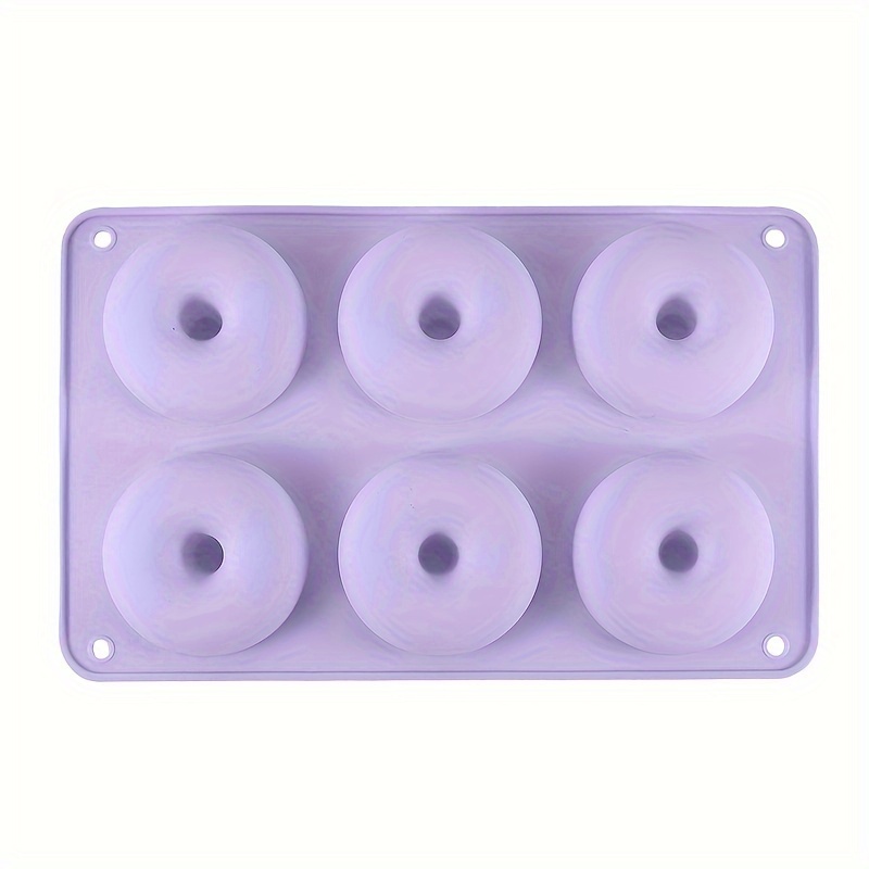 silicone donut baking pans 6   round donut mold food grade oven safe for new years treats details 7