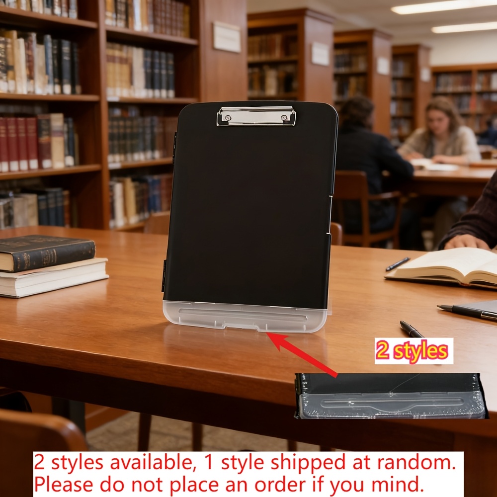 Itechjoy Multi-functional Large Document Box, 2-in-1 Desk File Organizer With Smooth Writing Surface, Sturdy Office Paper Storage Box For Home And Office Desk Organization, Random Pencil