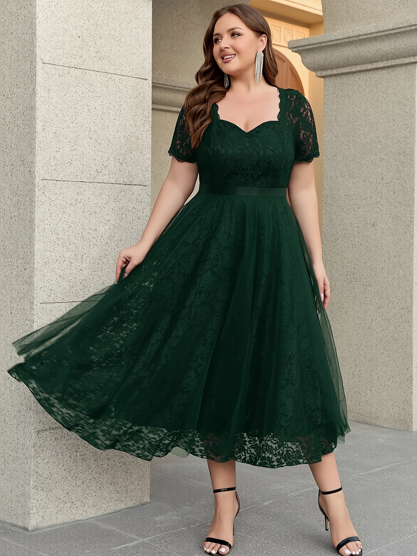 green wedding guest dress plus size Lyssé Gemma Green Silk Slip Dress M
