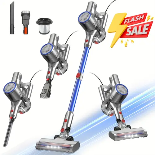 corded 600w powerful 25kpa stick vacuum cleaner 6 in 1 lightweight handheld vacuum with hard floors carpets pet hair and home cleaning easy to and store