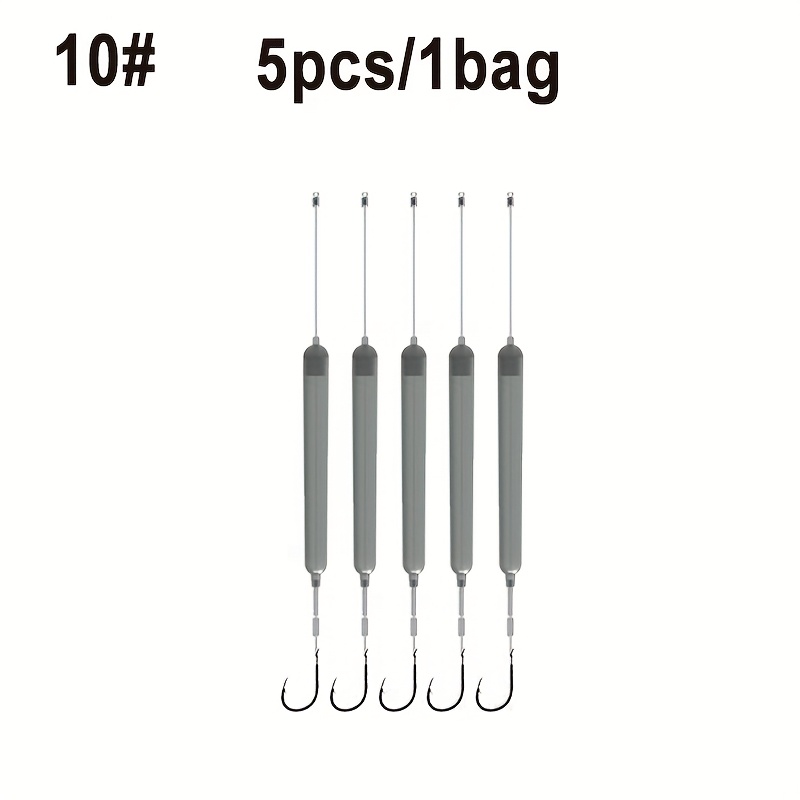Image of 5pcs/1 Set Powerful Fishing Carbon Steel Anti-rust Hooks With Floating Lure Kit | High Penetration | Suitable For Freshwater/saltwater Fishing | Corrosion Resistant And Wear-resistant