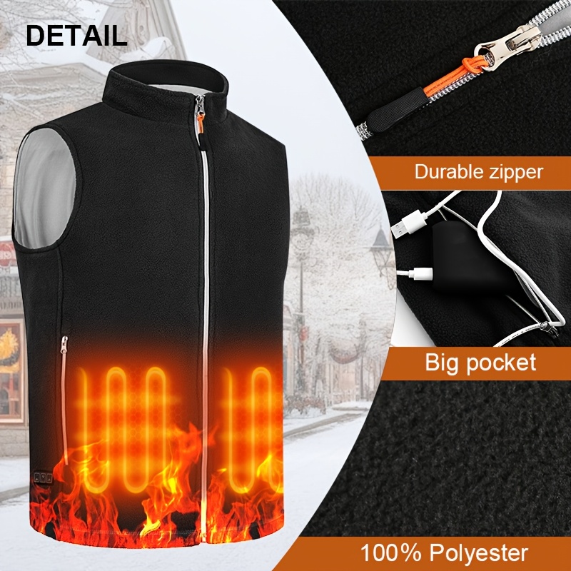 

Vest, Washable Usbcharged Temperature Vest Suitable For Winter Outdoor Activities With 3-level Temperature Control, Heating Vest, Jacket, Electric Vest, , - Outdoor Activities