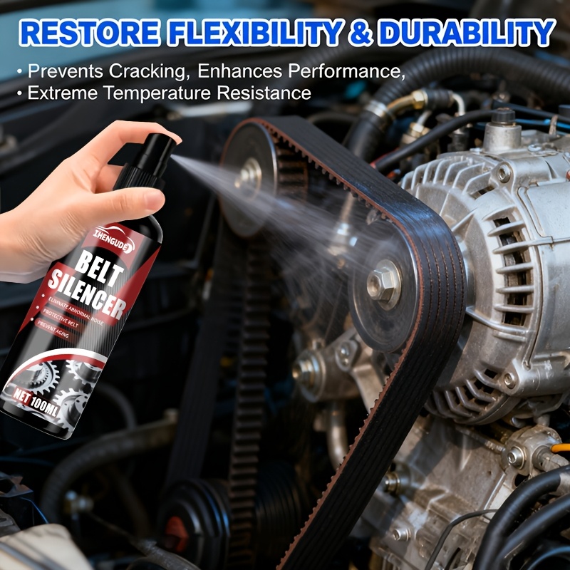 engine belt maintainer   noise reducer   reduces noise and wear restores   and flexibility prevents aging and   suitable for engine belts treadmills air conditioner outdoor units