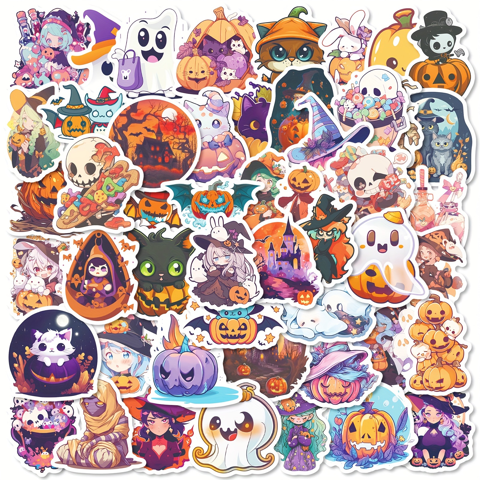 TEMU 200 Pcs Cute Halloween Stickers, Kawaii Halloween Party Favors, Vinyl Waterproof Holiday Party Stickersyouth Adult Party Favors Gifts Crafts-