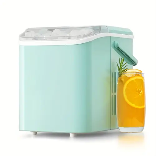 countertop ice maker with ice shovel portable ice machine 9 bullet ice cubes in 6 24 5lbs in 24hrs self cleaning basket ice shovel for outdoors ideal for outdoor cooking yard bbq