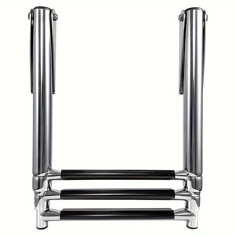 Stainless Steel Boat Ladder with Three Sections, Retractable Design