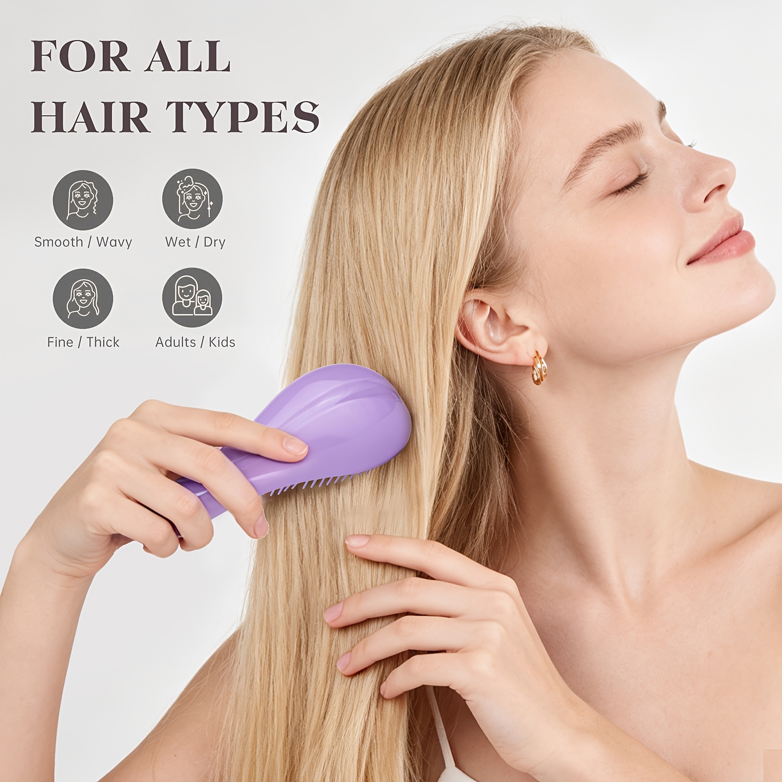 Detangling Hair Brush with Soft Flexible Bristles