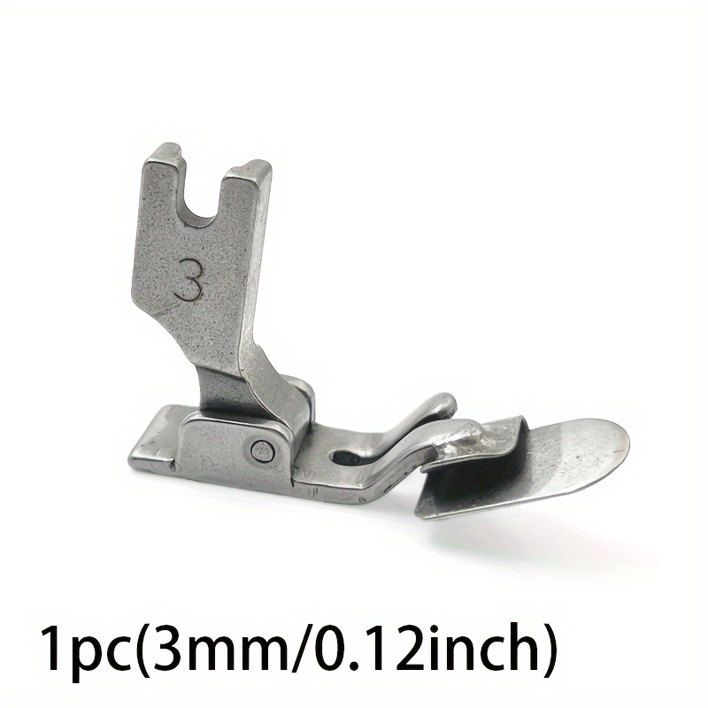 TEMU Stainless Steel Flat Seamer Rolled Hem Presser Foot Set For Sewing Machines - 3 Sizes: 1mm/0.04inch, 2mm/0.08inch, 3mm/0.12inch