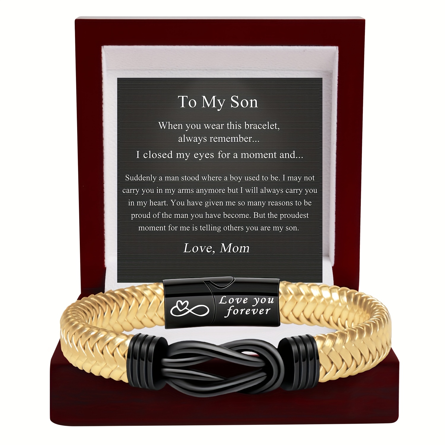 Heartfelt Message Knot Bracelet - Easter Gift for Him