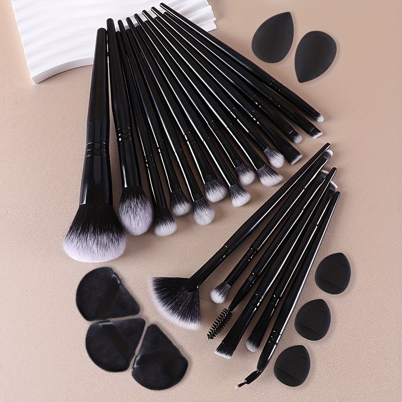 

28pcs Set Powder, Blush, , Foundation, Concealer & Brushes - Includes Drop Sponge, & - Bristles