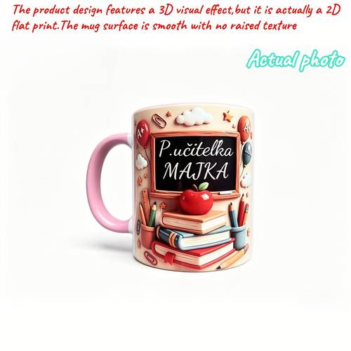 1 customizable personalized teacher mug cute mrs teacher gift custom name teacher coffee cup teacher appreciation gift teacher gift 11oz 2d heat transfer reusable with hot and cold insulation suitable for summer outdoor use