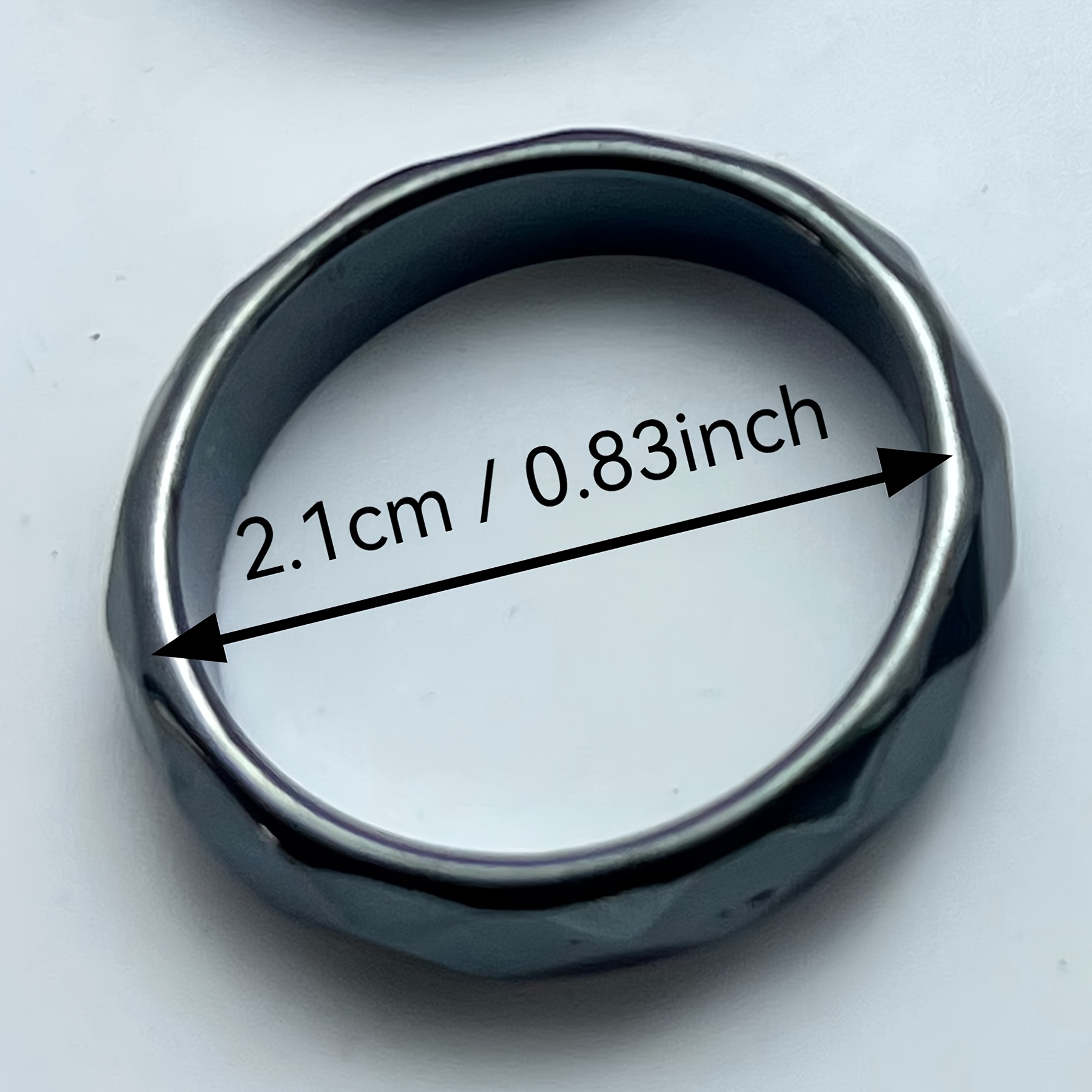 Terahertz Stone Faceted Ring Friendship Matching Promise Rings
