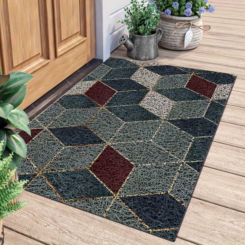 

Diamond Lattice Printed Door Mats, With Anti-slip, To Gray Layer, Mute Function, Indoor And Outdoor Mats, The United States Is Now The Most Popular Mats