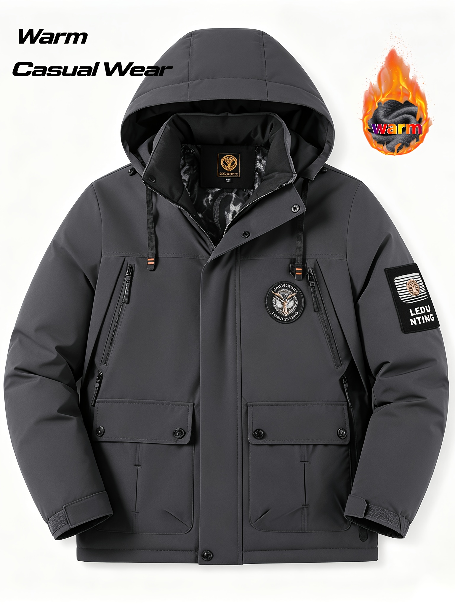 Men's Autumn/Winter Hooded Outdoor Jacket