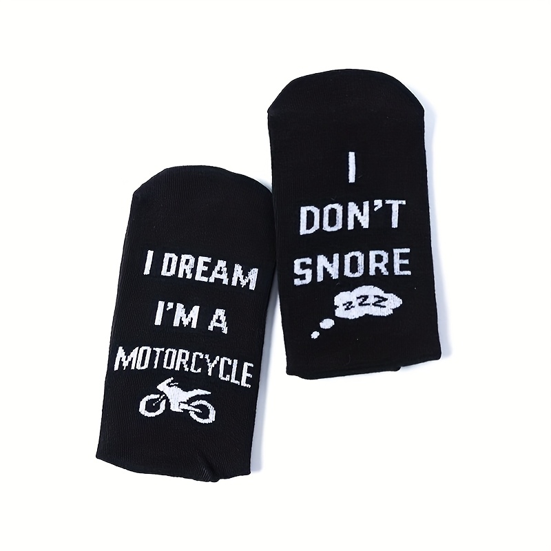 E-shop Paar Lustige Motorrad-Enthusiast Herren-Mid-Calf-Socken, "Ich Schnarche Nicht, Ich , Ich Sei Ein Motorrad" Hochwertige Bequeme