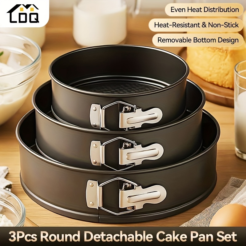 ldq 3pcs heavy duty carbon steel non stick springform cake - Temu