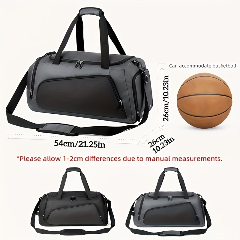 1pc Large Capacity Basketball Bag, Sports Fitness Shoulder Bag, Travel Luggage Handbag, Dry Wet Separation Sling Bag With Independent Shoe Compartment details 6