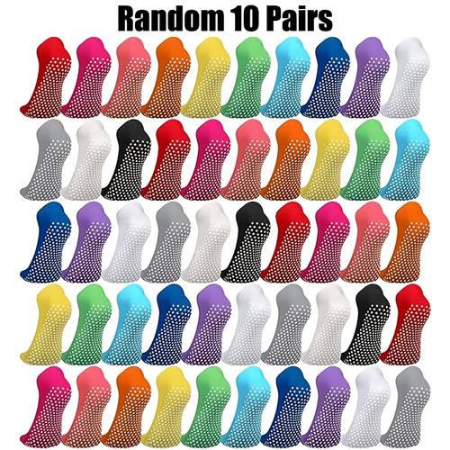 random pairs anti slip socks with colored anti slip ankle socks suitable for men and womens bright colors
