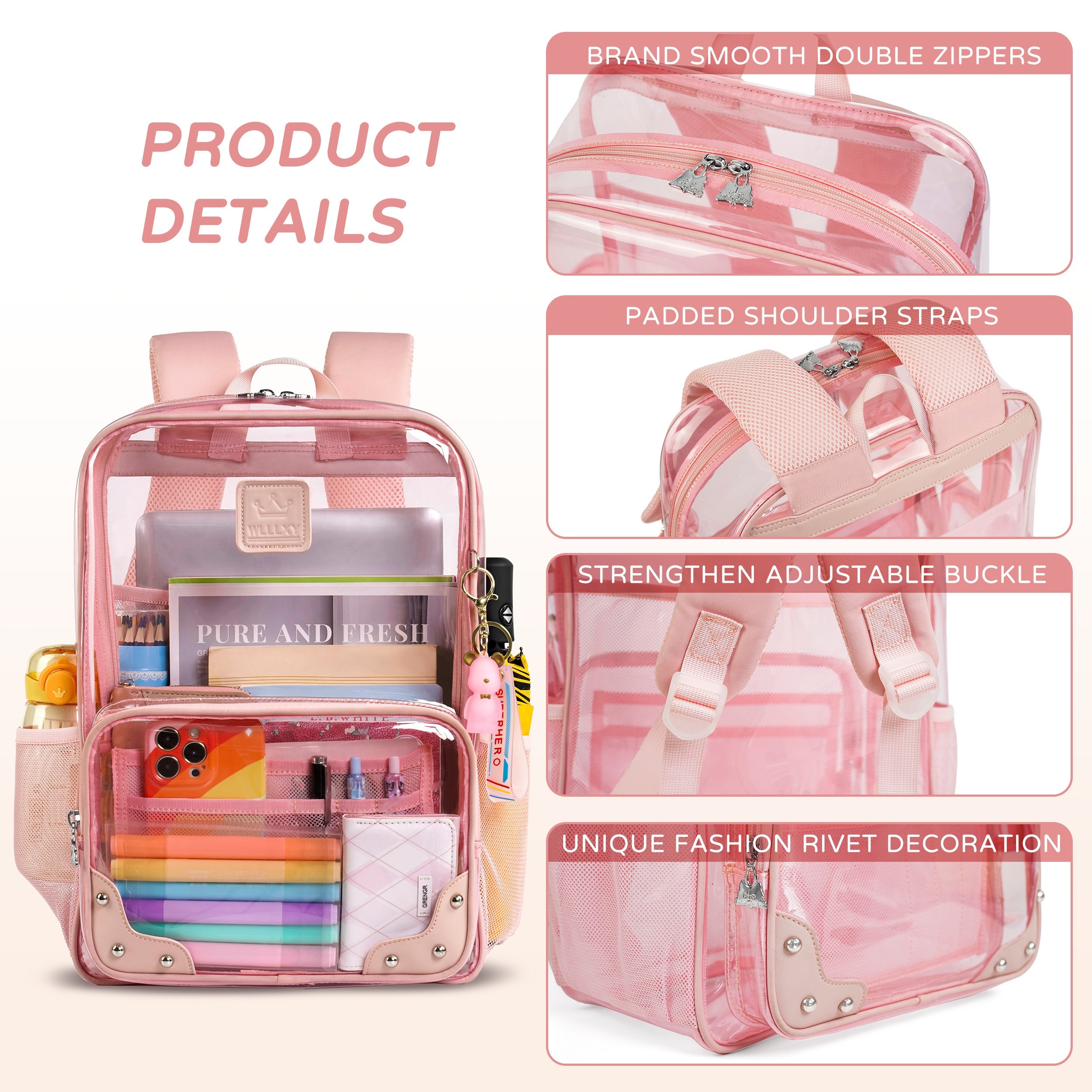 3pcs backpack women 15 6 inchbackpack set lunch bag pencil - Temu