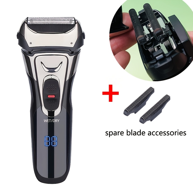 Image of Fk-605+ Blade Additions, Reciprocating Electric Shaver, Men's Electric Shaver, Usb Charging, Cordless Use, With Shaver Head Additions. An Blade Net Is More Durable