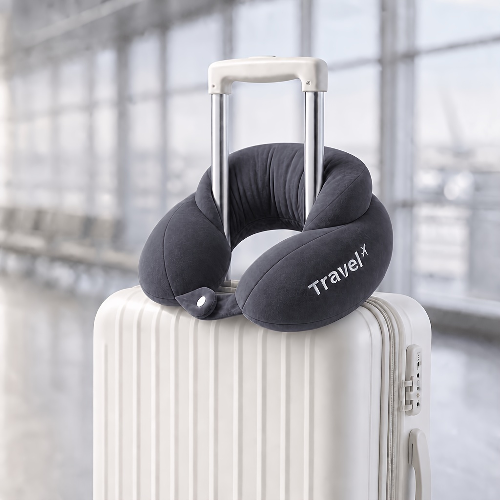 TEMU 1pc U-shaped Travel Pillow, Neck Support Pillow, Cervical Pillow, Airplane U-shaped Pillow, Back And Neck Support Pillow, Sleep Aid, Essential