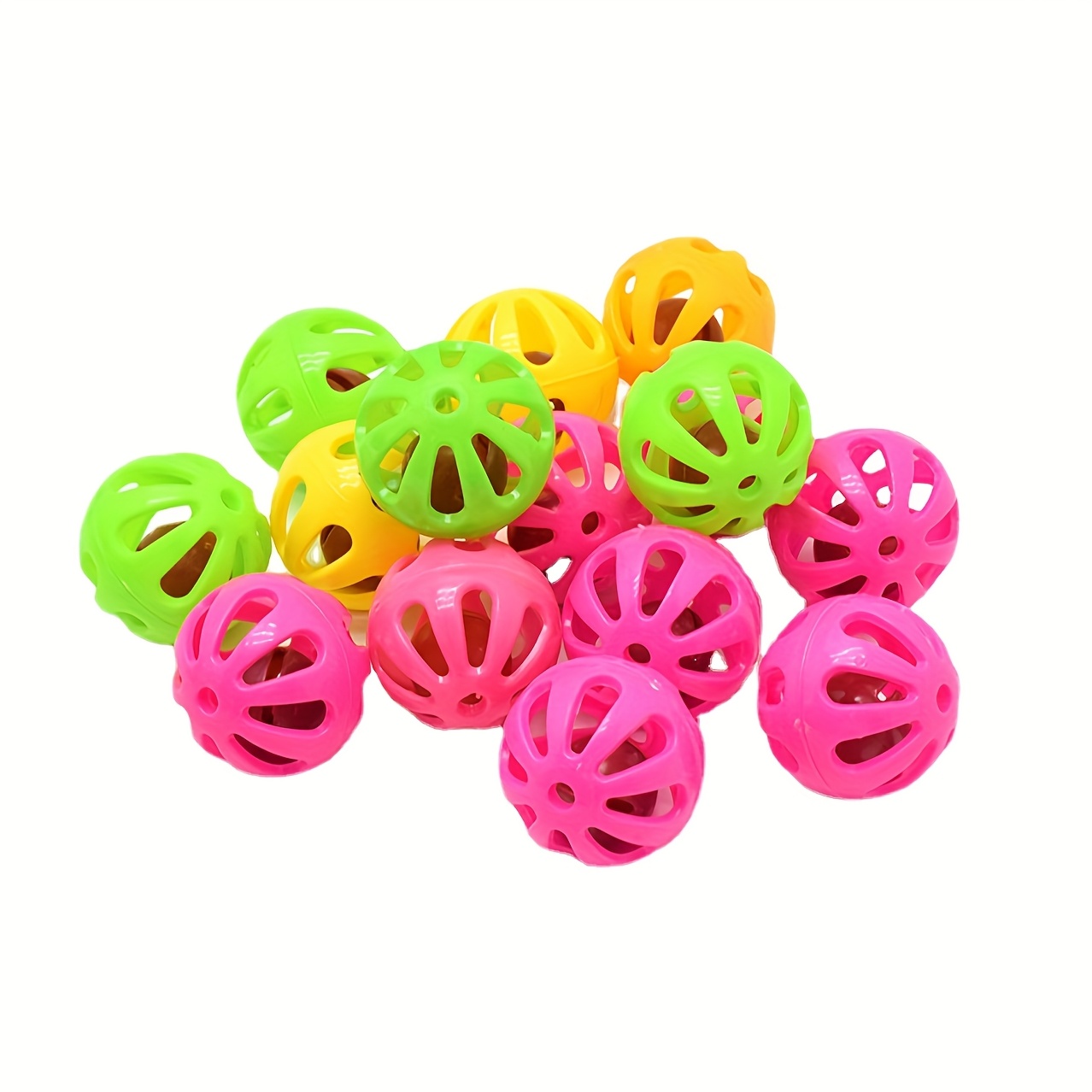Image of 10pcs Bird Toy Bell Balls, Made Of Plastic For Parrots To Play With And Boredom, Cage Accessory Decorative Balls