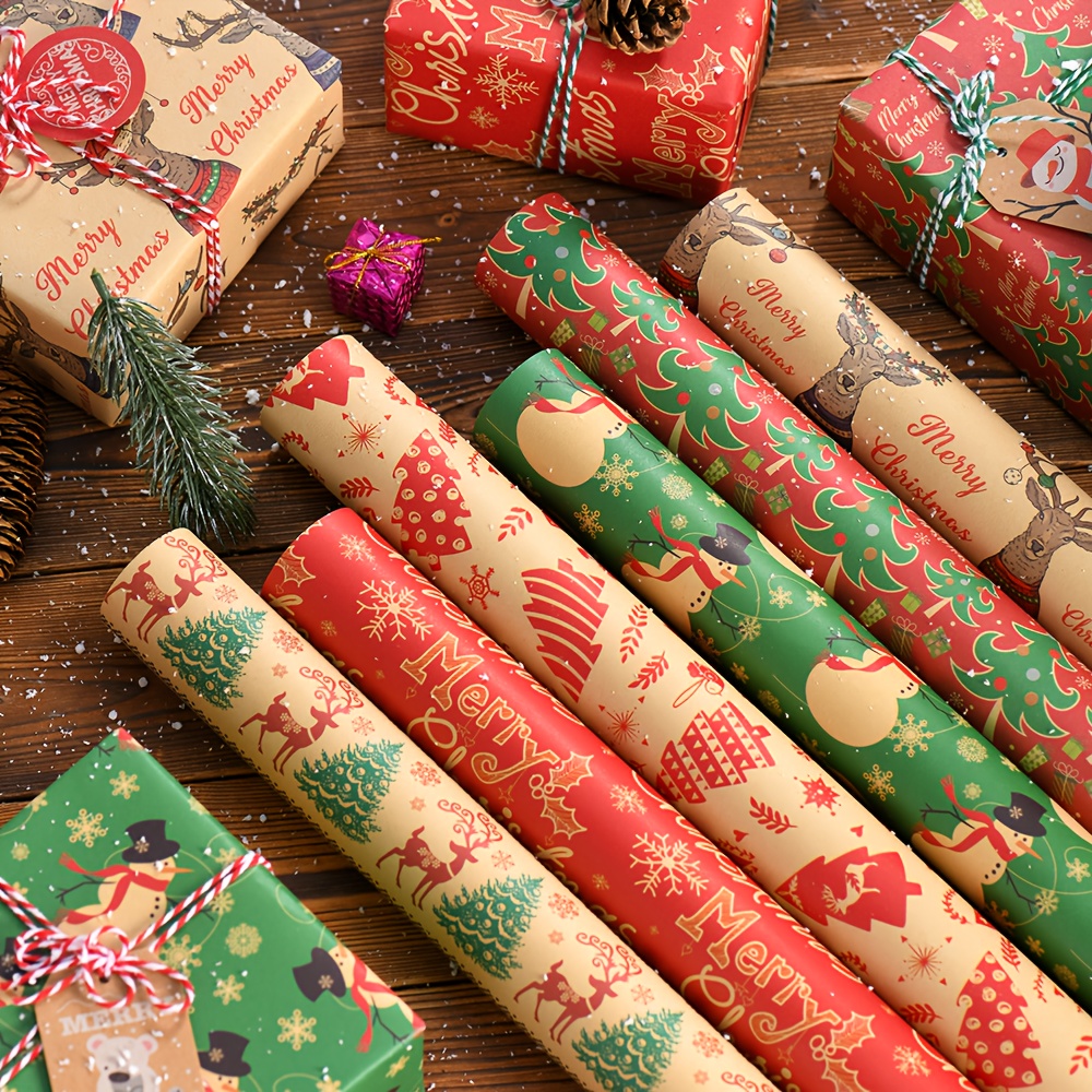 Papel De Seda Navideño Blanco Con Copos De Nieve - 20 Hojas De 50x70 Cm Para Envolver Regalos