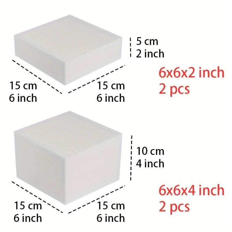 4 Piece Craft Foam Blocks 6x6x6 Eps Polystyrene Cubes Diy - Temu