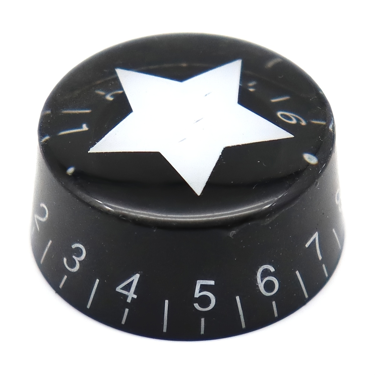 2/3/4pcs Acrylic Inlaid Star Guitar Knobs Bass Knobs Speed Control Knobs Black 18-spline Pots Cap Push-in Volume Tone Control Knobs