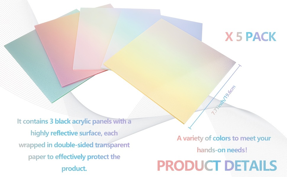 3 Pack Black Acrylic Sheets 12"x12"x1/8" - For Laser Cutting, DIY Crafts & Displays