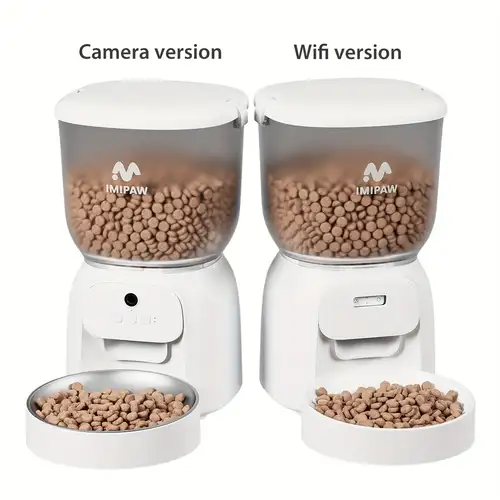 Dispensatore Automatico Cibo Per Gatti DUDUPET - Capacità 4L - Controllo WiFi - Ciotola Acciaio Inox - Foto 4