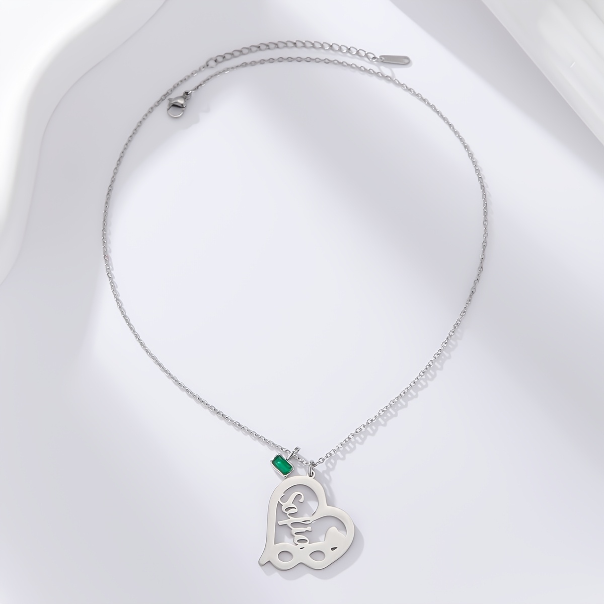 Personalized Heart Name Necklace for Couples, Custom Pendant