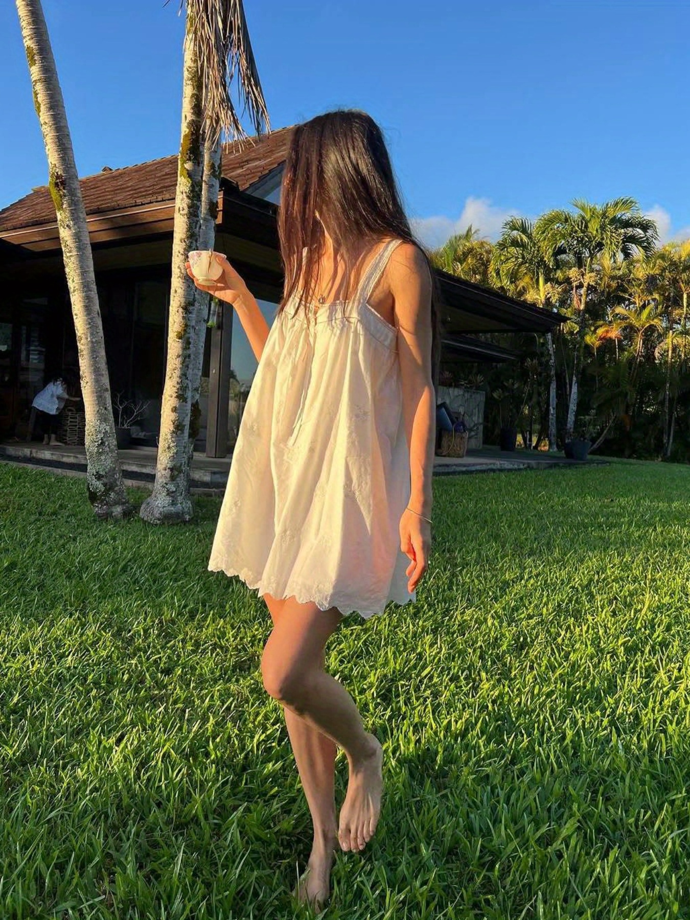 Women'S Strappy Halter Dress, Casual Dress Halter Panel Skirt Loose And  Comfortable Sleeveless Short Dress, Women'S Summer