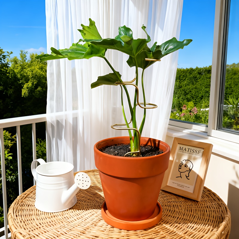 Image of Indoor Plant Support - Durable Metal Garden Stake For Flowers And Herbs - 12.6 Inches (about 32cm) Grid Frame Suitable For Indoor And Outdoor Plants, Easy-to-use Support Structure, Enhances Stability