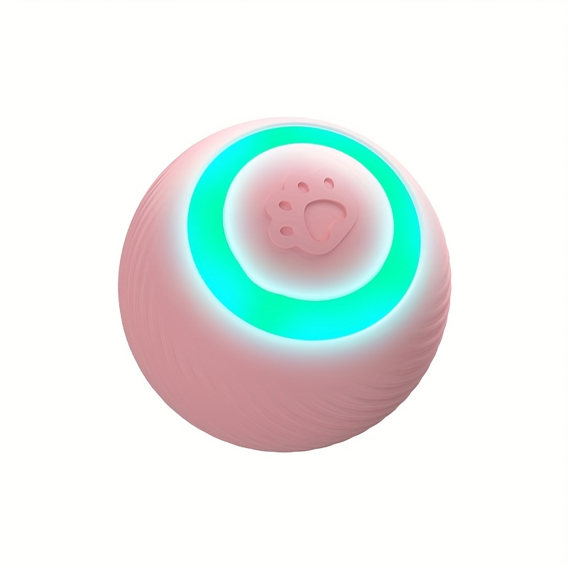 TEMU 1pc Interactive Pet Cat Ball Toy, Automatic Rolling Ball, Automatic Movement Bouncing Rotating Ball, Usb Rechargeable, Suitable For Full-size
