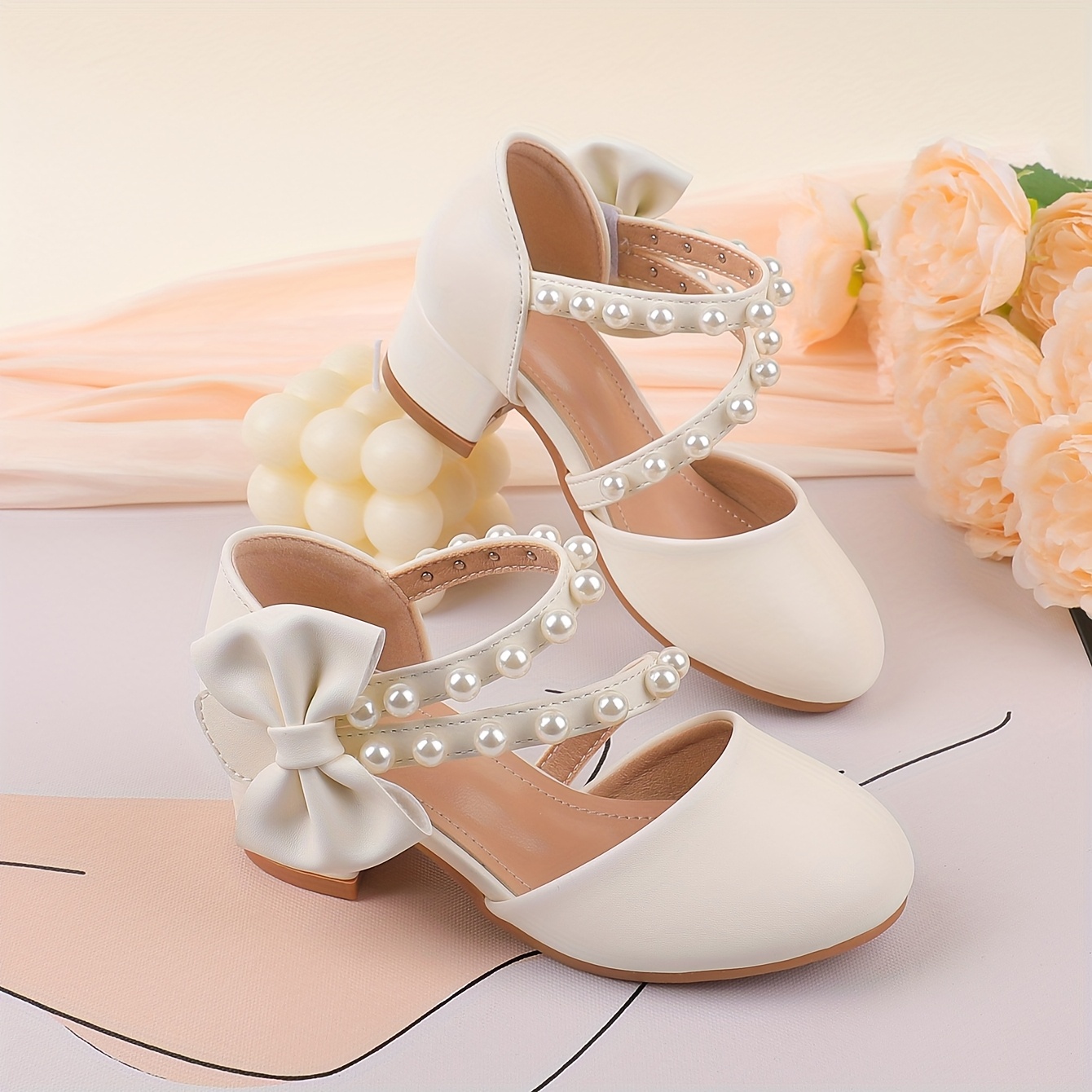 girls white shoes sold on Temu United States