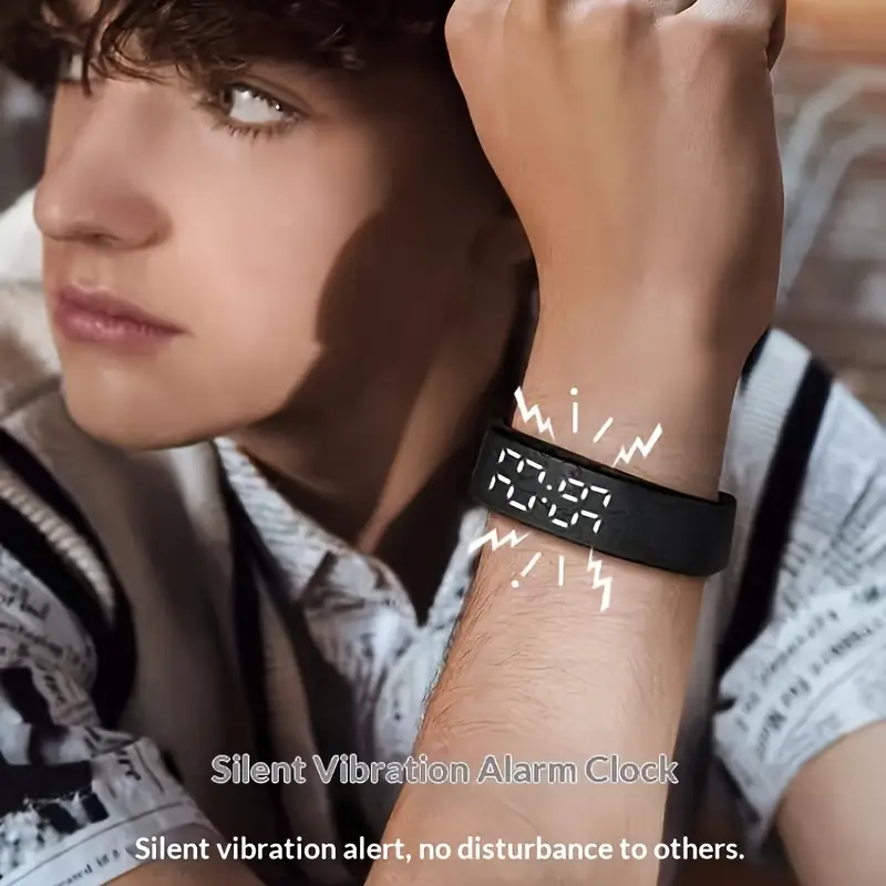 led vibrating alarm clock smart watch designed without games - Temu led vibrating alarm clock smart watch designed without games - Temu