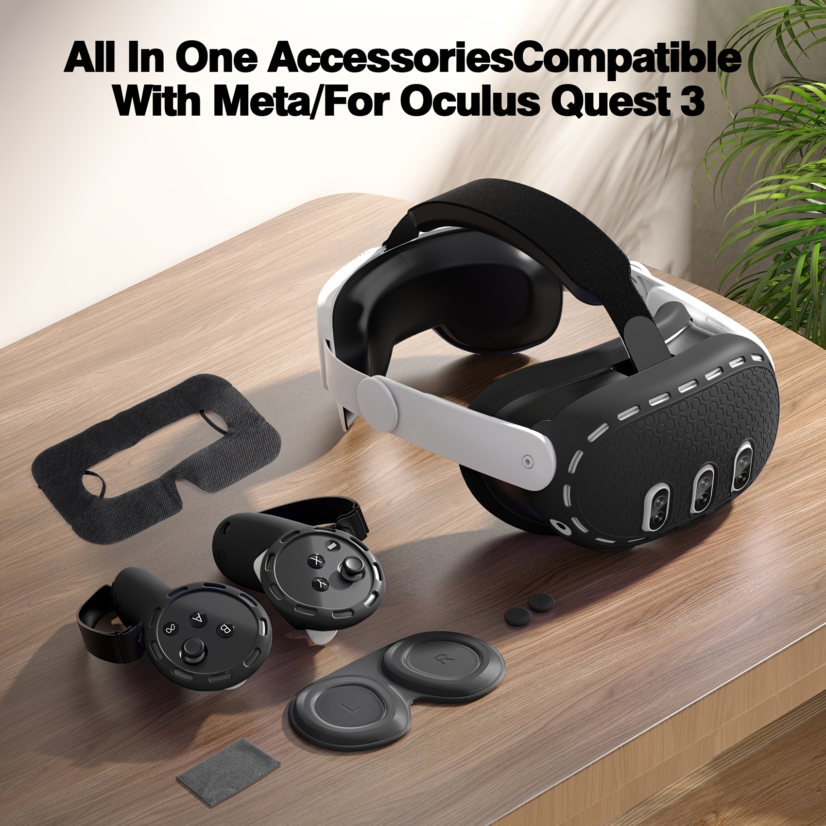 2/oculus quest 3/3s対応 シリコンカバーアクセサリー vrシリコンヘッ 