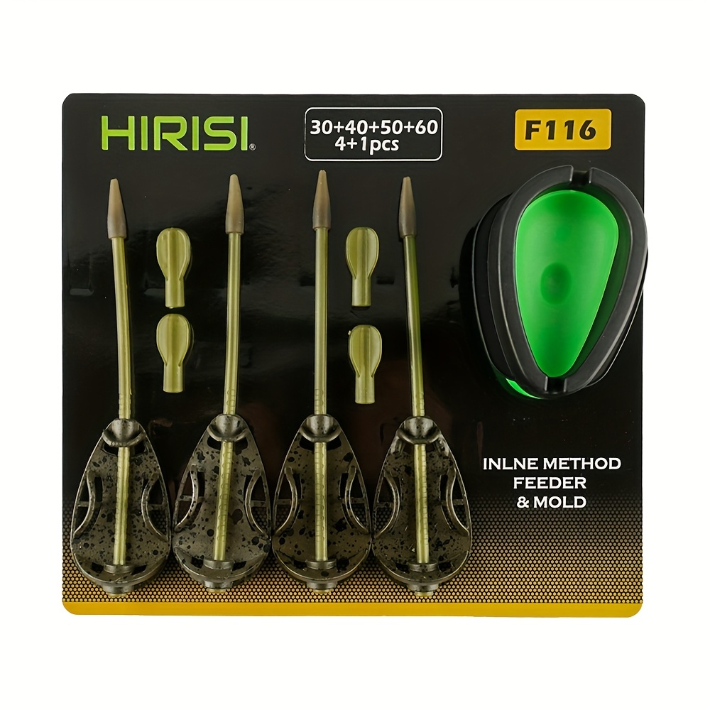 TEMU Hirisi Carp Fishing Method Feeder Carp Fishing Tackle Set Bait Cage Basket Bait Fishing Accessories